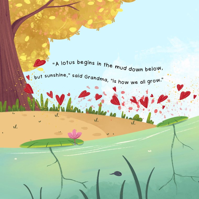 A lotus begins in the mud down below