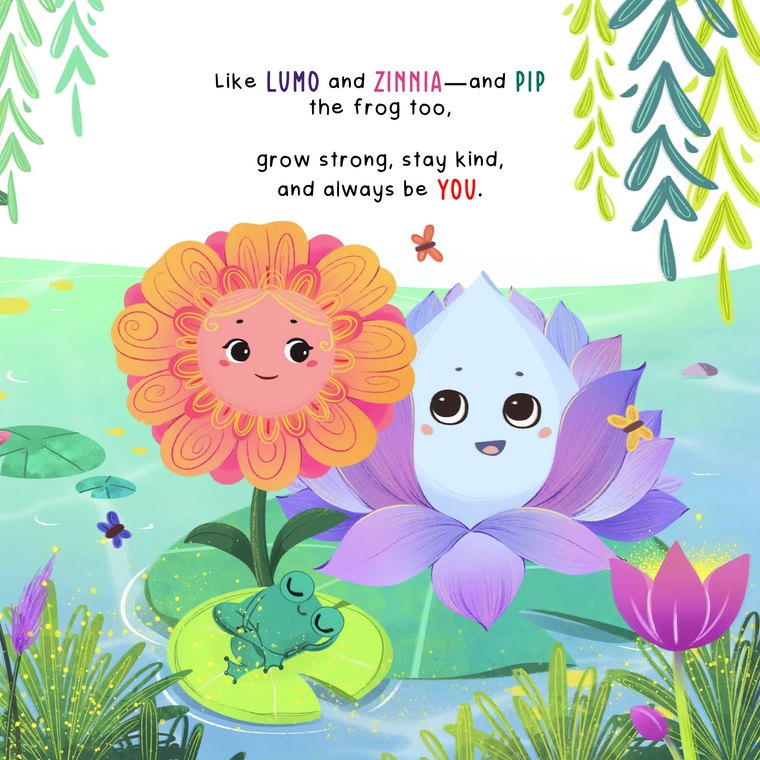 Lumo, Zinnia and Pip, best friends